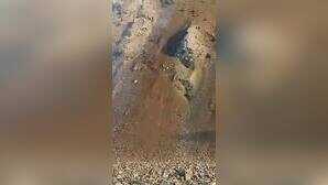 Caught on Camera Heavy Rockslide Stops Traffic on Jammu Srinagar Highway