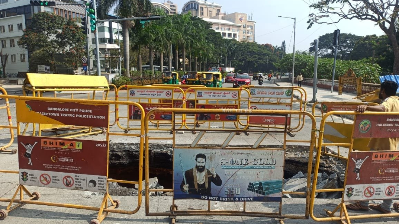 Bengaluru: Road Caves In at Kensington Junction