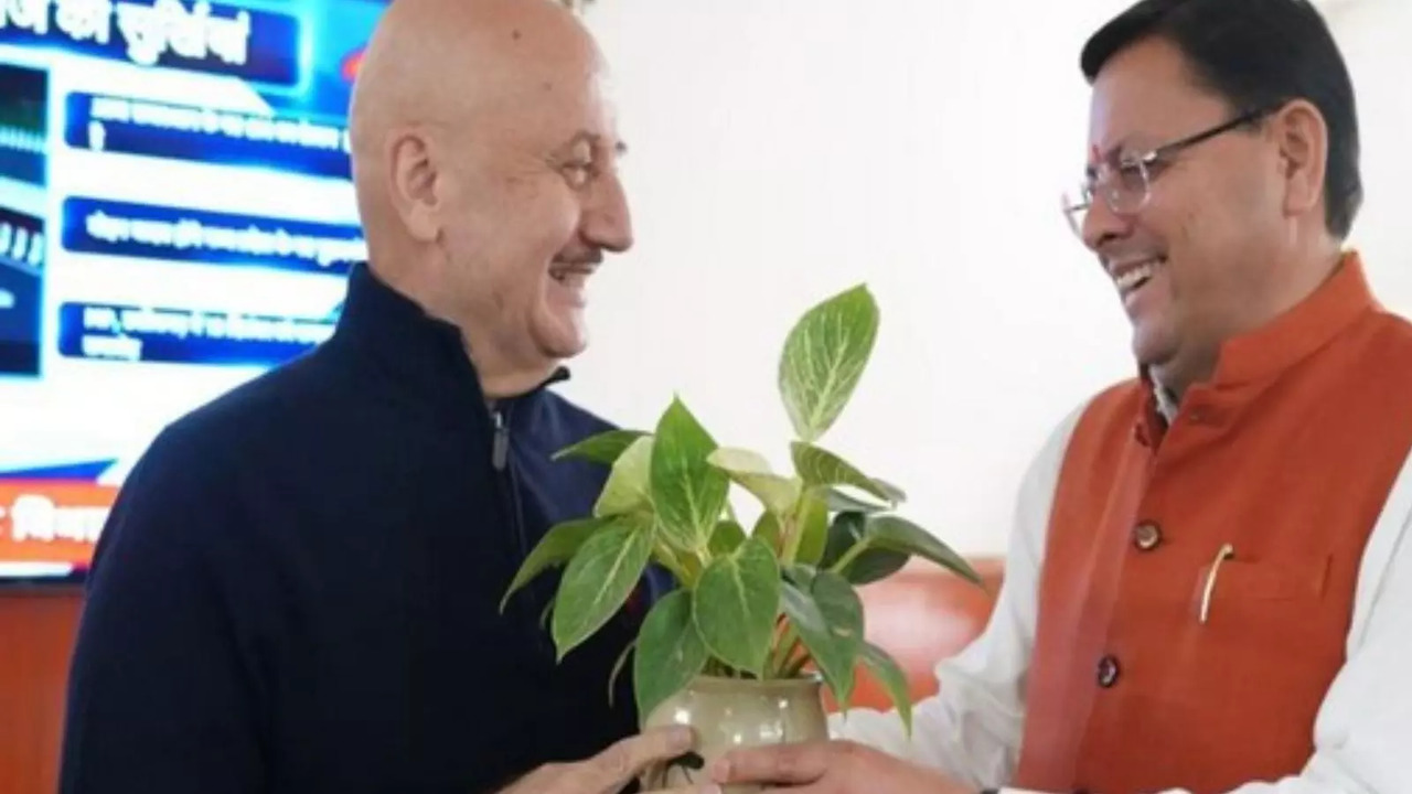 Anupam Kher Discusses New Film Policy Of Uttarakhand With CM Pushkar Singh Dhami