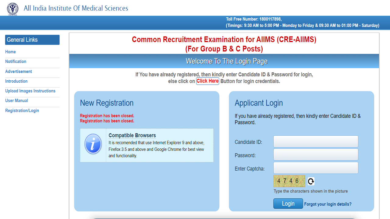 AIIMS CRE Admit Card 2023 Released on aiimsexam.ac.in, Link Here