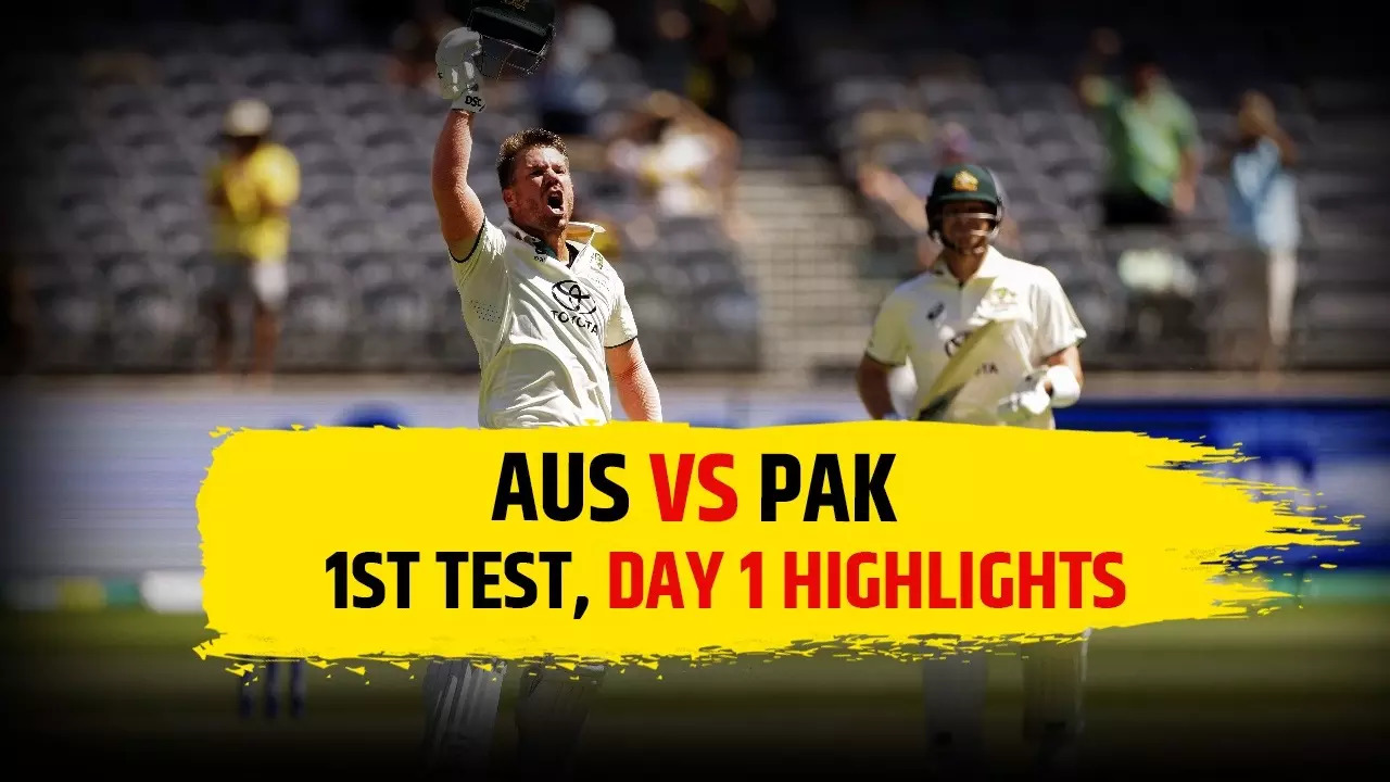 Australia vs Pakistan 1st Test Day 1 Highlights PAK fightback after David Warner dazzles with a terrific 164 at Perth