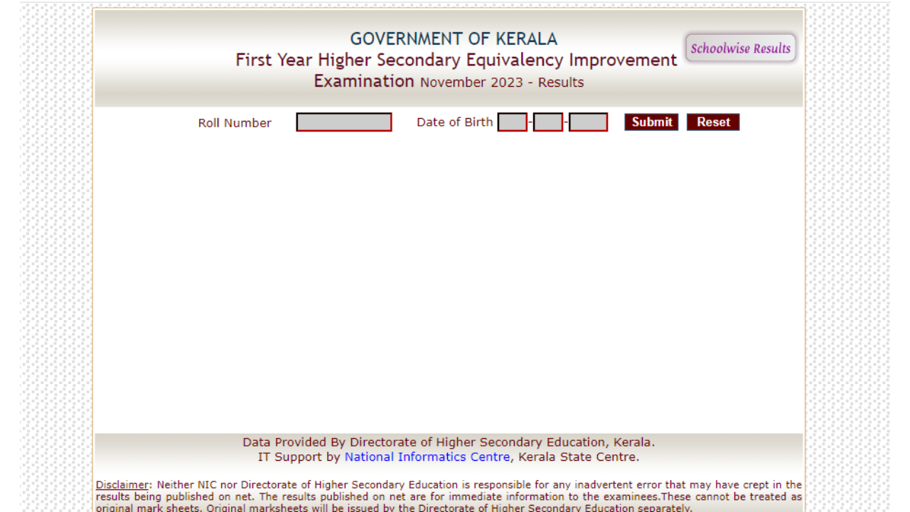 DHSE Kerala 1st Year Improvement Results 2023 Declared on keralaresults.nic.in