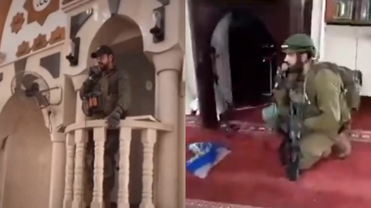 Israeli Soldiers Desecrate Mosque, Sing Jewish Songs To Mock Palestinians