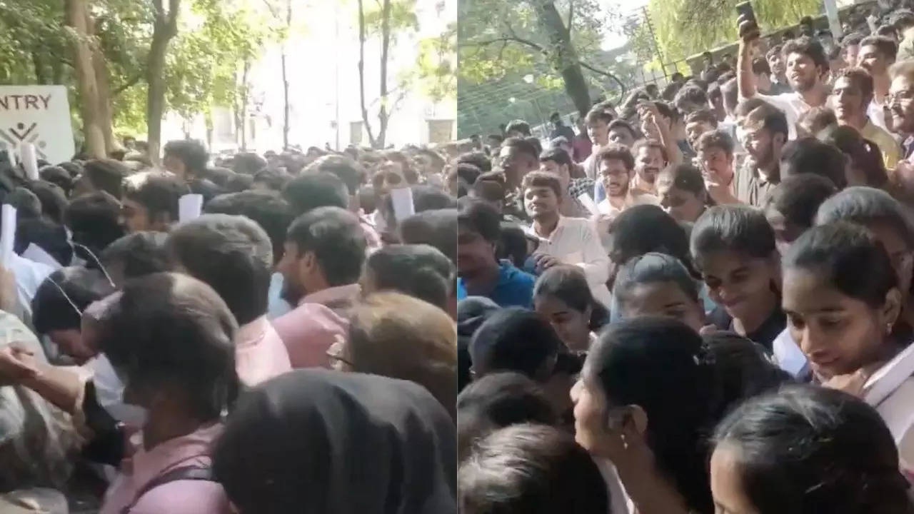 Viral Video of Crowd at Hyderabad Walk-in Interview Resurfaces | Times Now