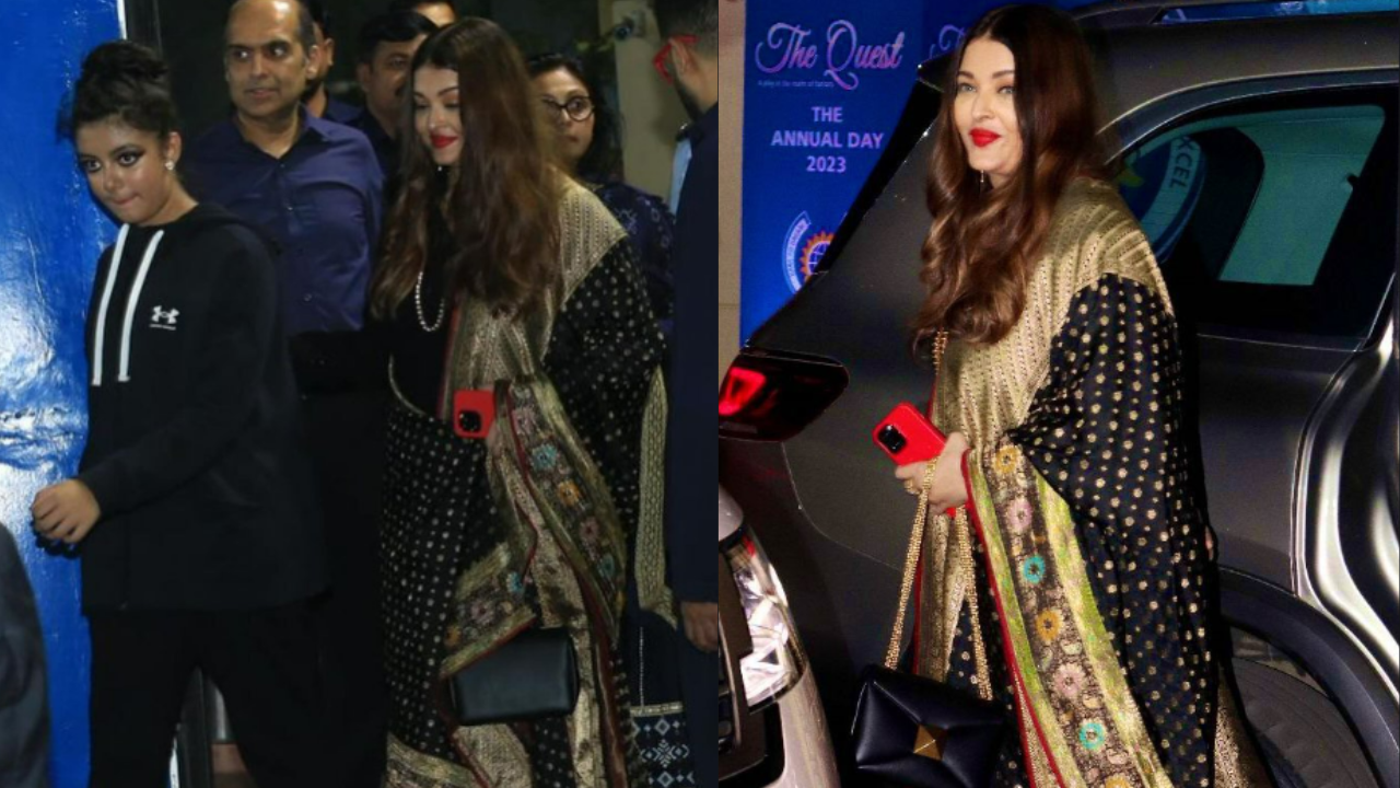 Aishwarya Rai Bachchan's all-black airport look is perfect for moms on the  go! - Misskyra.com