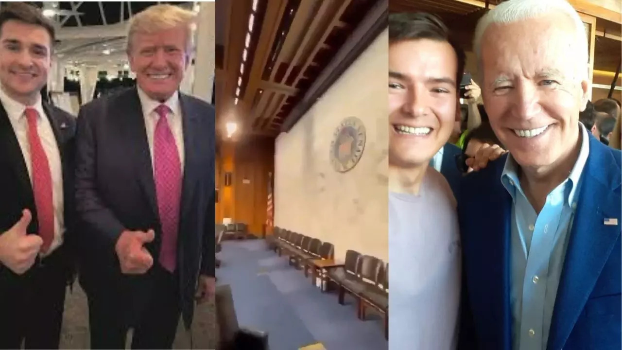 Democratic Staffer Aidan Maese-Czeropski's Old Photos with Trump, Biden Surface Amid Senate Video Leak