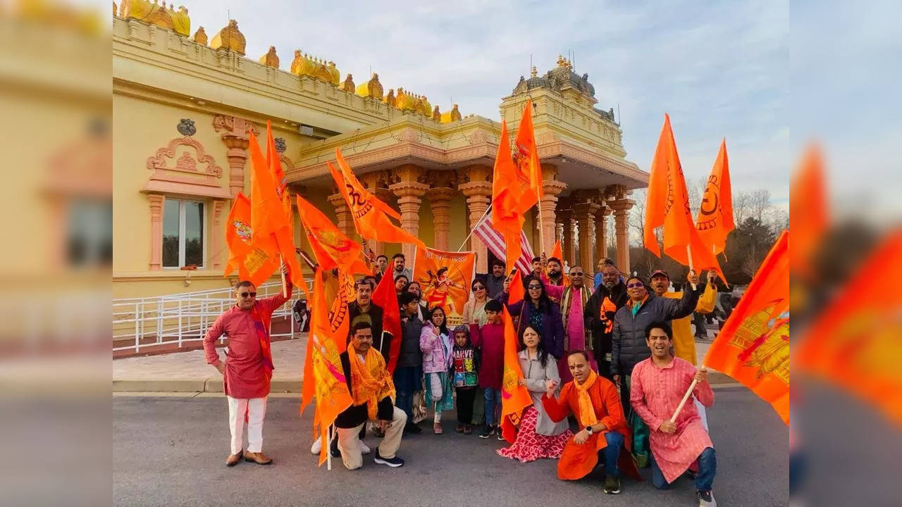 In US, Hindu Americans Hold Mini Car, Bike Rally To Celebrate 'Pran Pratishtha' In Ayodhya Ram Temple