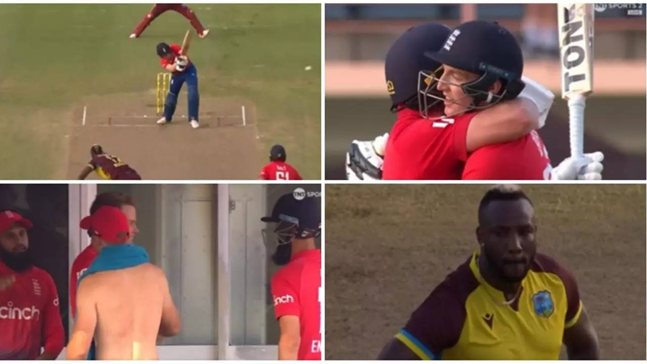 Watch: Harry Brook Smashes Andre Russell For 24 Runs In Last Over AS England Chase Down 223 Against West Indies In 3rd T20I