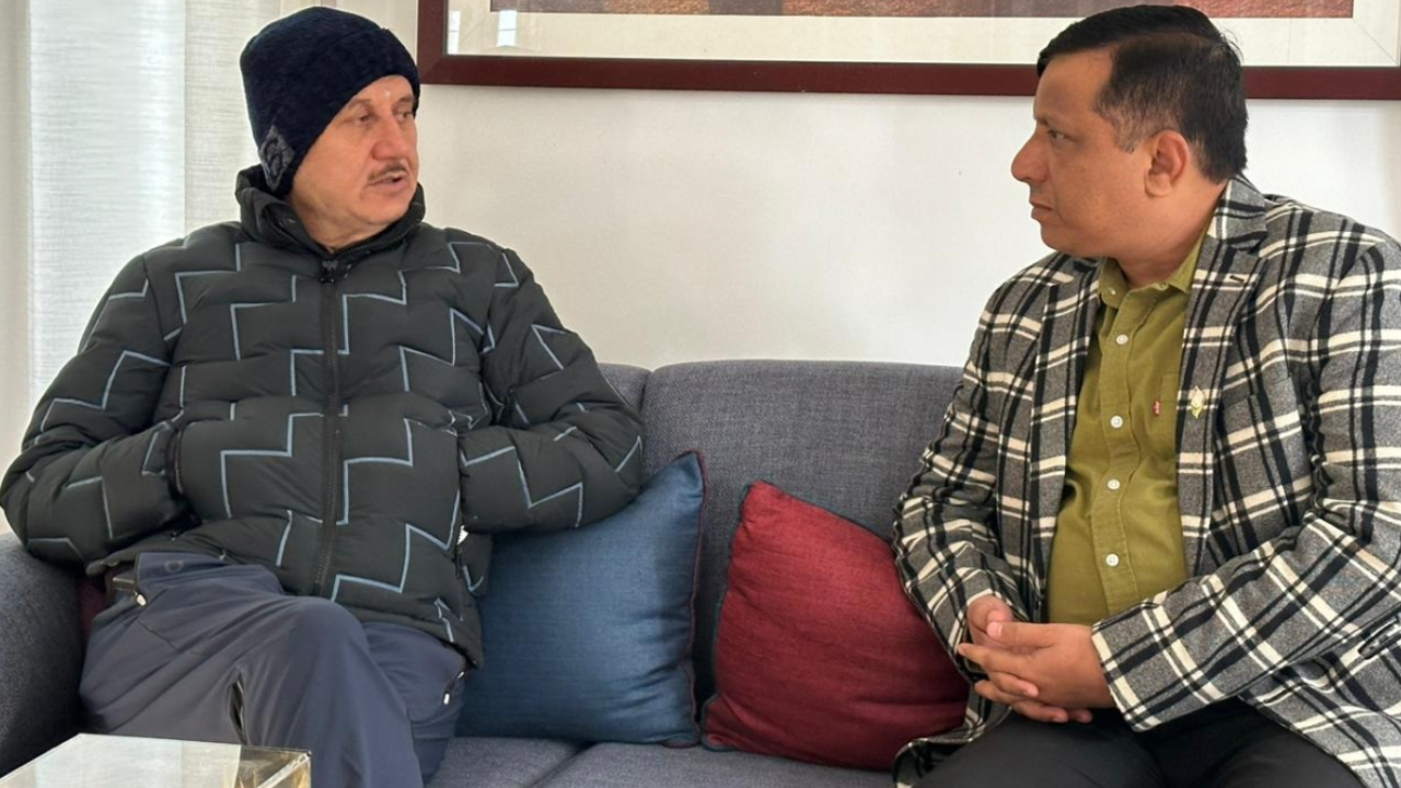 Anupam Kher Meets Uttarakhand Film Development Council Chief Banshidhar Tiwari