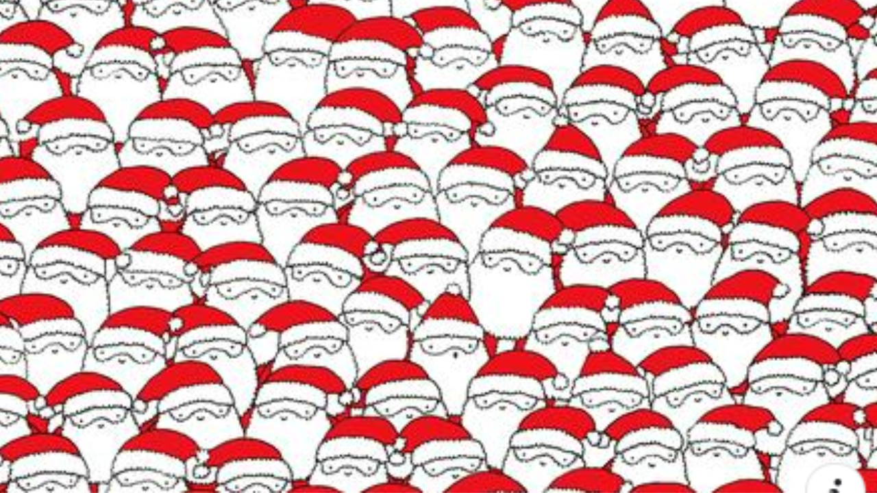 Christmas Brain Teaser: Spot the sheep among Santas in 5 seconds