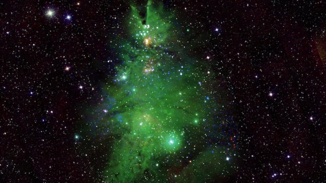 NASA Shares Mesmerising Picture Of Twinkling Christmas Tree Illuminating the Cosmos