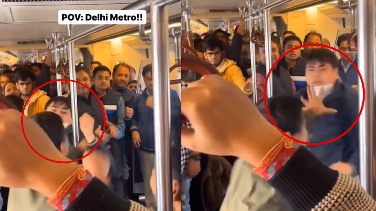 Delhi Metro Fight Viral Video