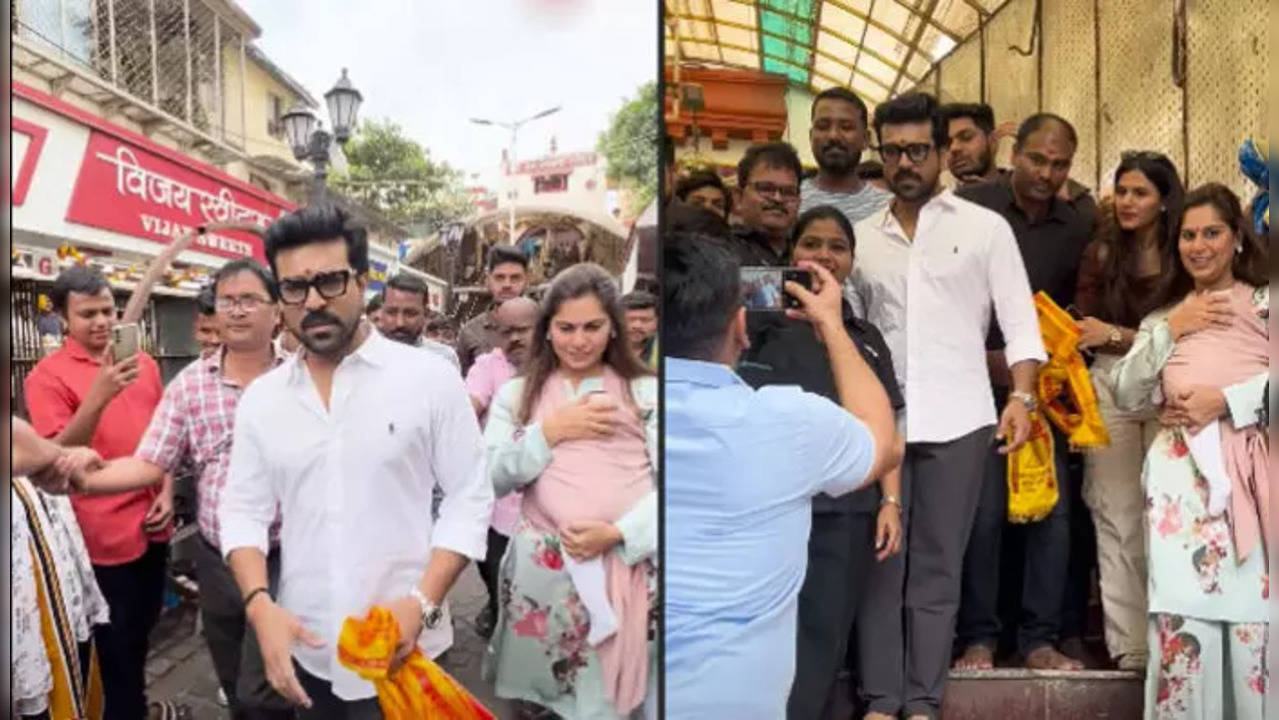 Ram Charan, Wife Upasana Seek Blessings At Mahalaxmi Temple As Little Klin Kaara's Turns 6 Months Old