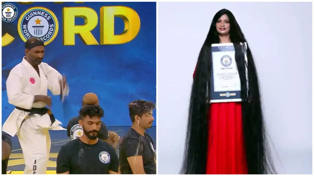 Cracking Coconuts On Heads To Longest Hair - 10 World Records Broken By Indians In 2023