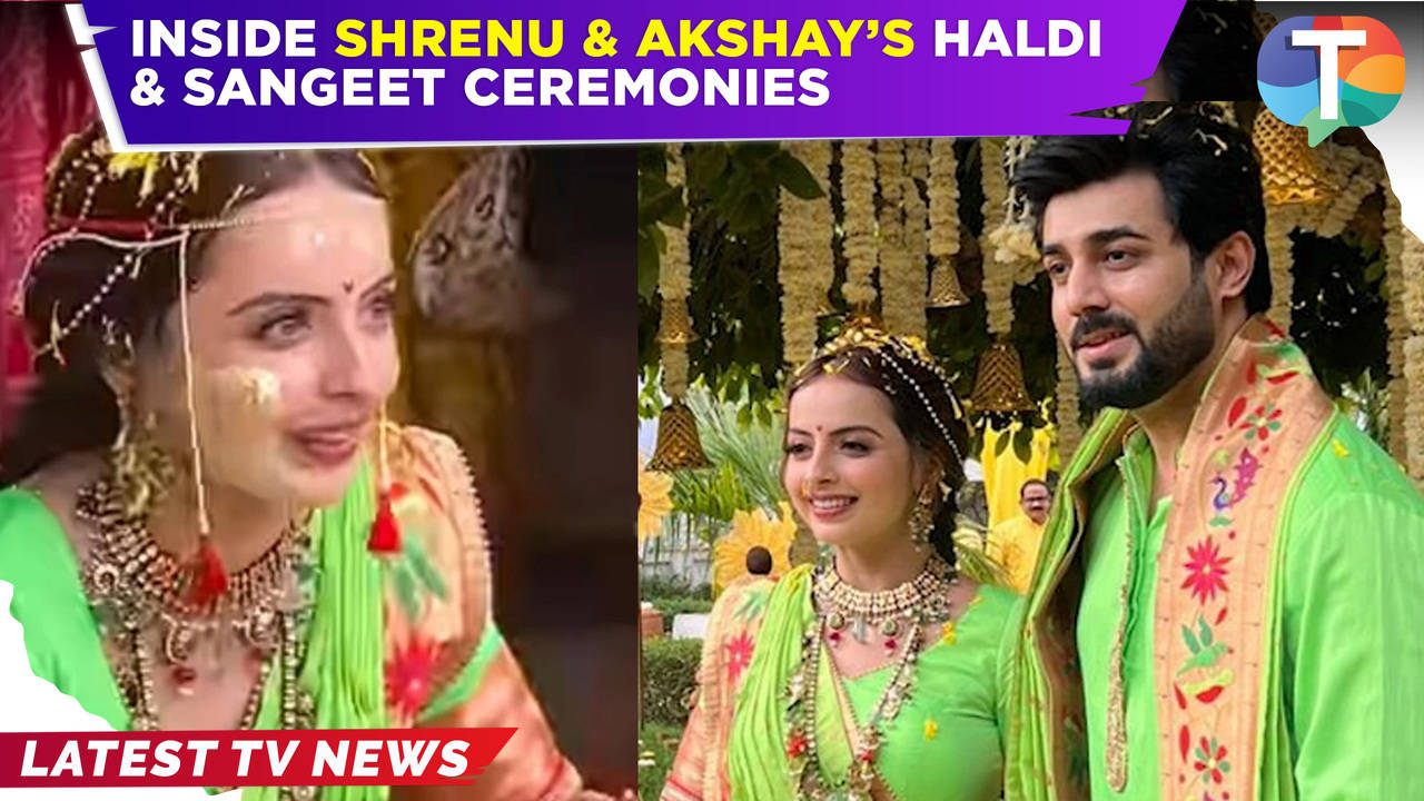 INSIDE footage of Shrenu Parikh & Akshay Mhatre's Haldi & Mehendi ...