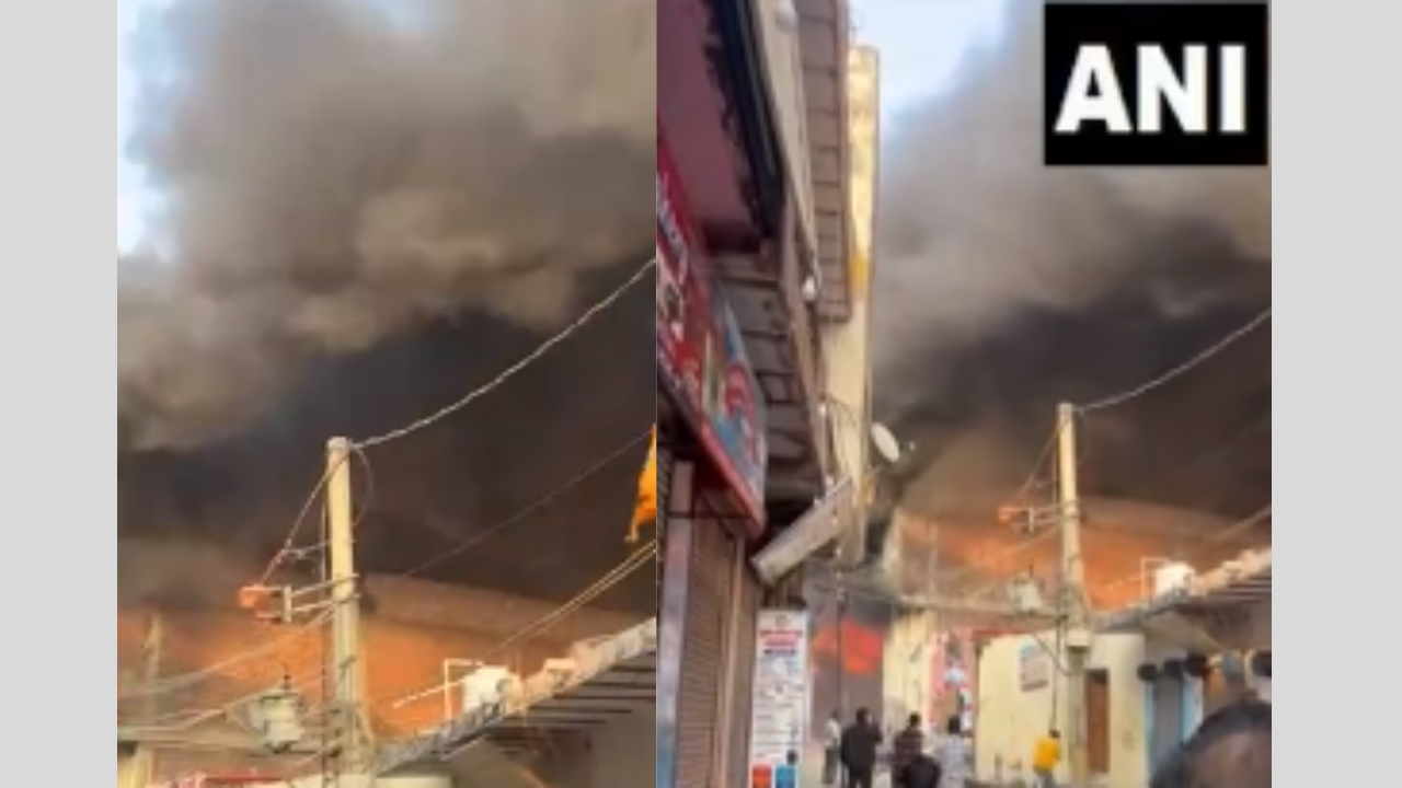 Delhi: Massive Fire Breaks Out In A Godown In Karawal Nagar |Video