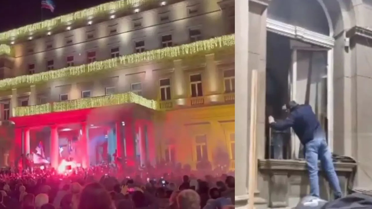 Serbia Protests: Election Demonstrators Attempt Storming Belgrade City Assembly, Police Fire Tear Gas | VIDEO