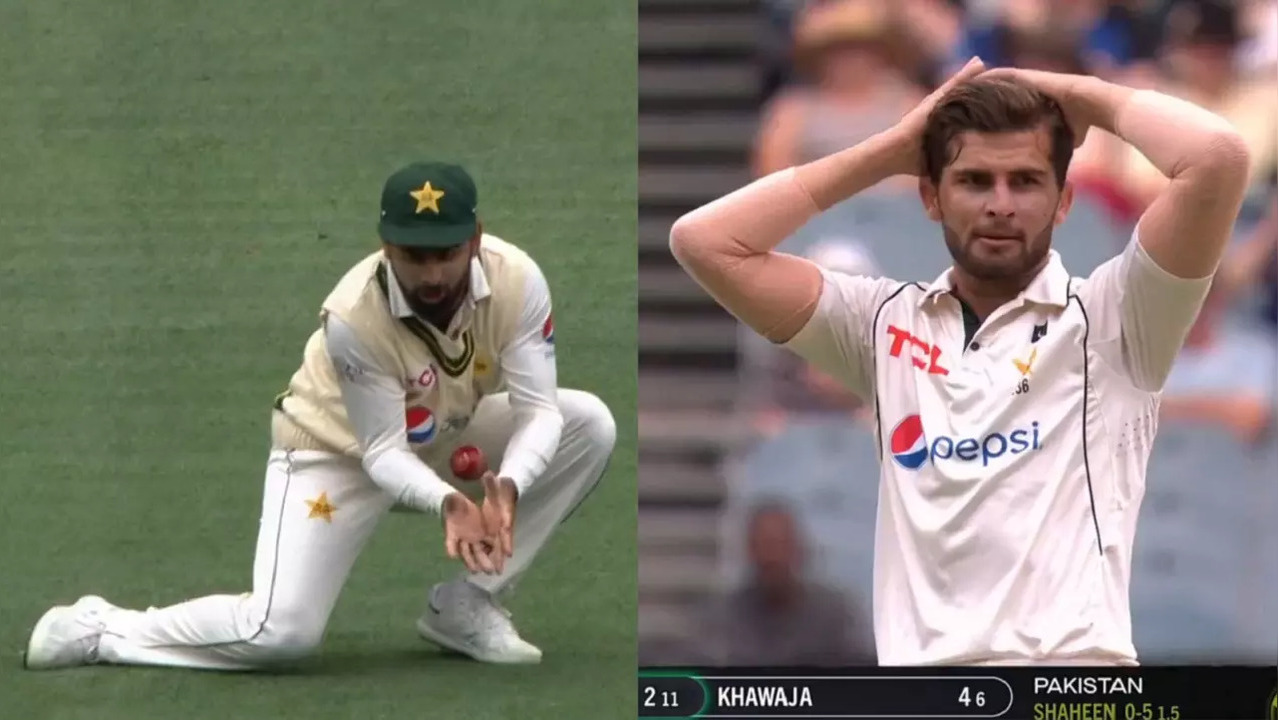 Shaheen Afridi's reaction after Abdullah Shafique drops a sitter to give lifeline to David Warner goes viral