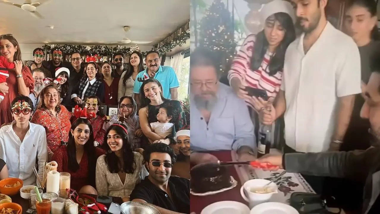 Ranbir Kapoor Goes 'Jai Mata Di' As He Lights Christmas Cake At Kapoor Family's Christmas Lunch