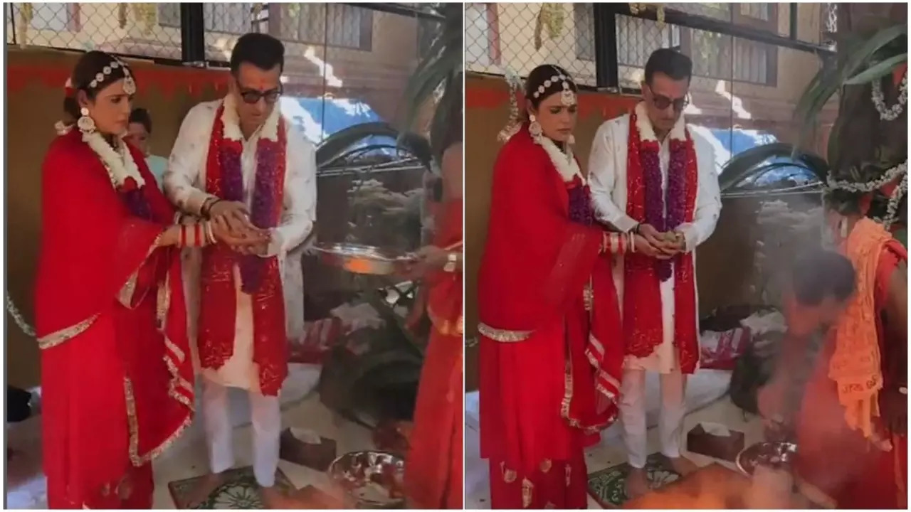 Ronit Roy and Neelam Bose Roy renewed their wedding vows (credit: Instagram).