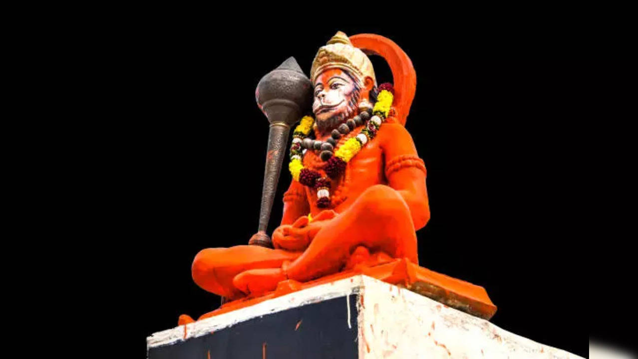 Why is Lord Hanuman covered in vermilion all the time?