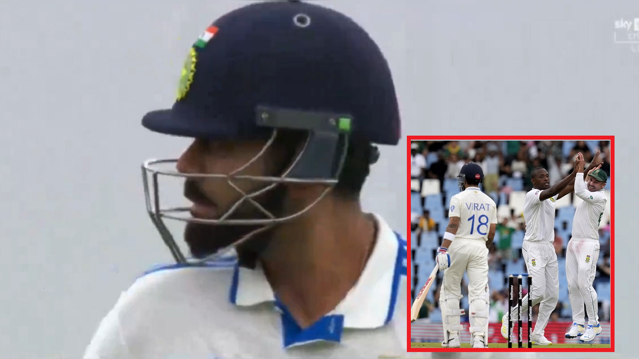 Virat Kohli reacts after getting dismissed by Kagiso Rabada during Day 1's play of 1st IND-SA Test