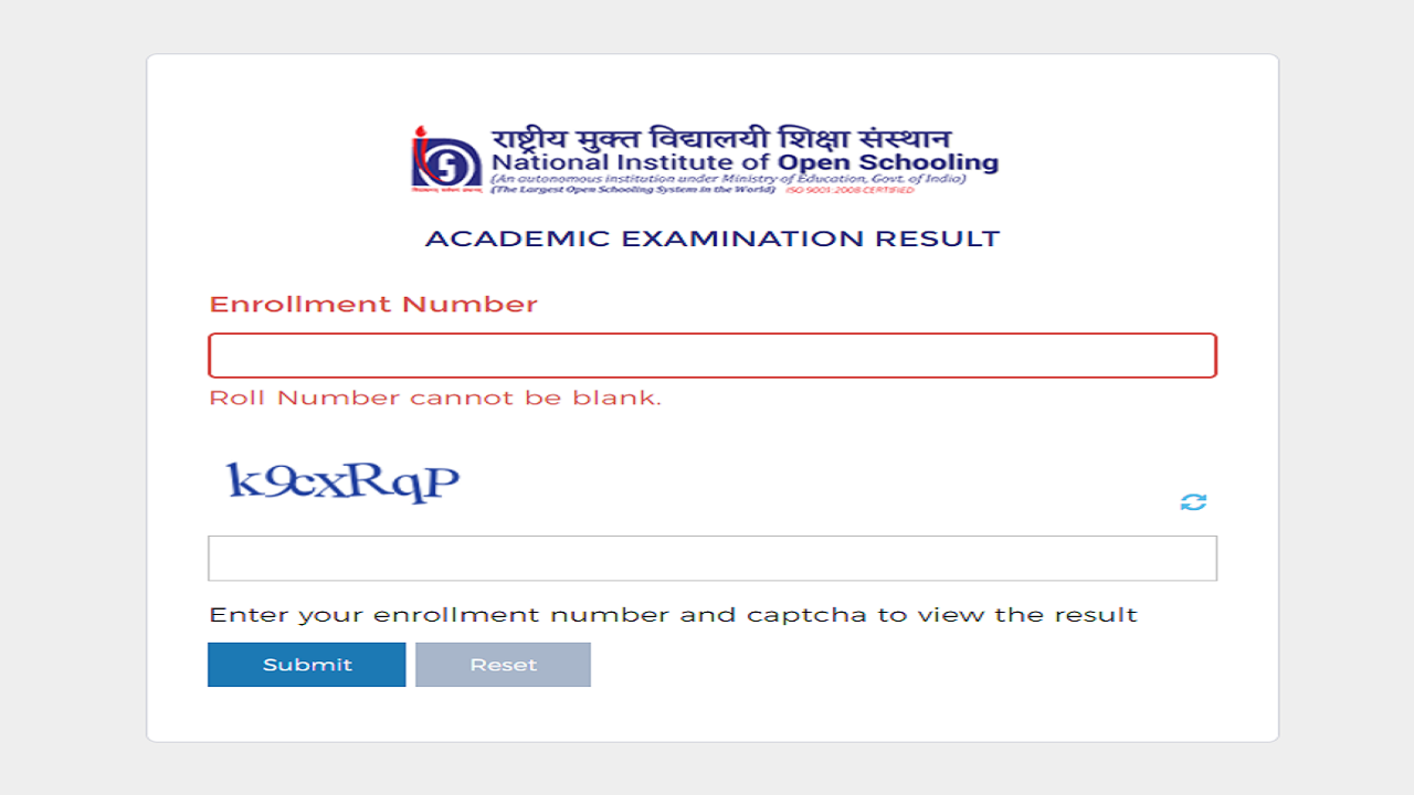 NIOS Result 2023 October Released for Class 10, 12 Exams on results.nios.ac.in, Link Here