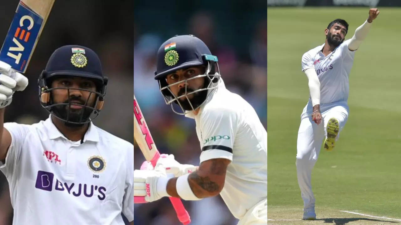 Virat Kohli, Jasprit Bumrah, Rohit Sharma