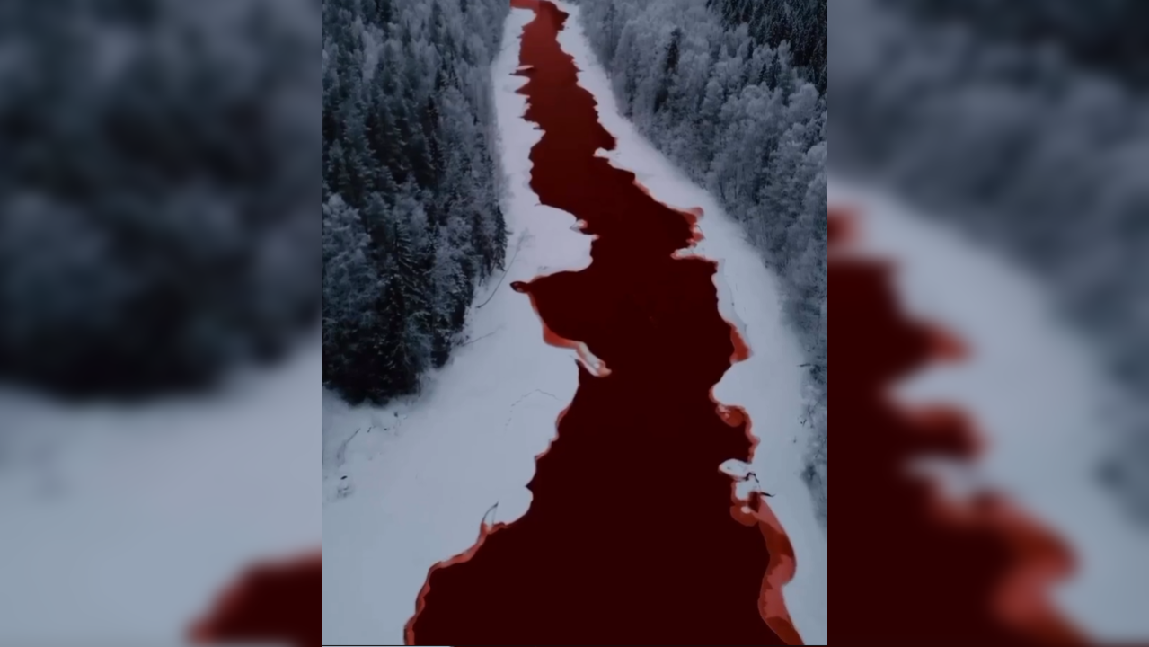 mystery pollutant turns russia’s iskitimka river into red | వైరల్ News ...