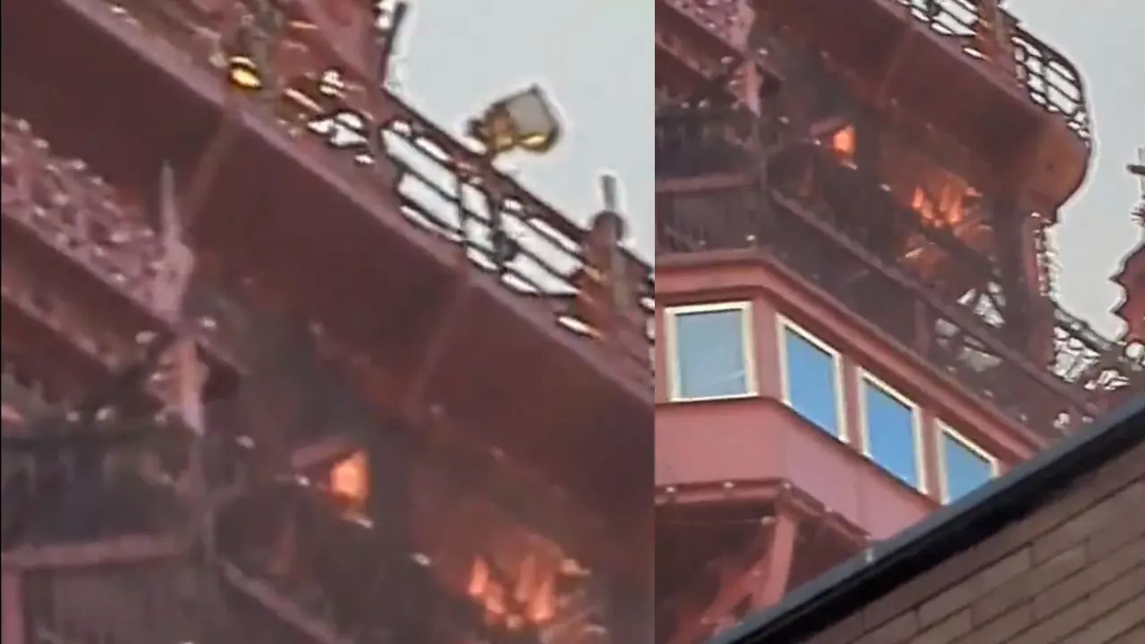 Blackpool Tower Fire Update: Firefighters Reach Iconic Landmark In Lancashire, 'Rope Rescue' Evacuations Underway | VIDEO