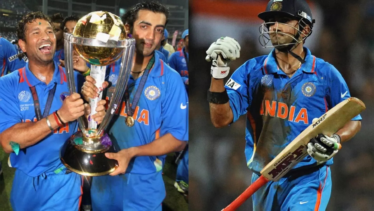 Gautam Gambhir scored 97 runs in the 2011 ODI World Cup final against Sri Lanka