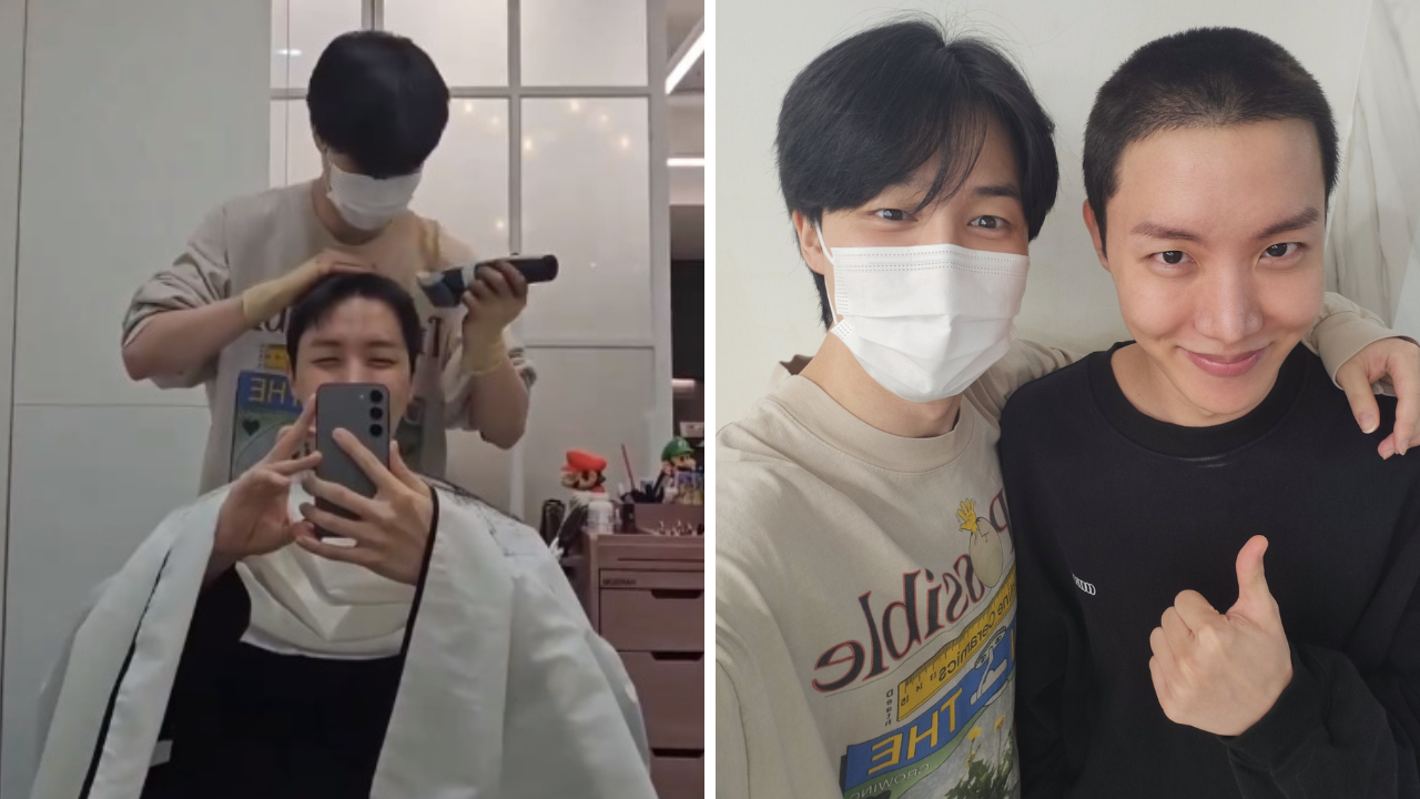 BTS' Jimin Shaved J-Hope's Head Before He Enlisted For Military Service ...