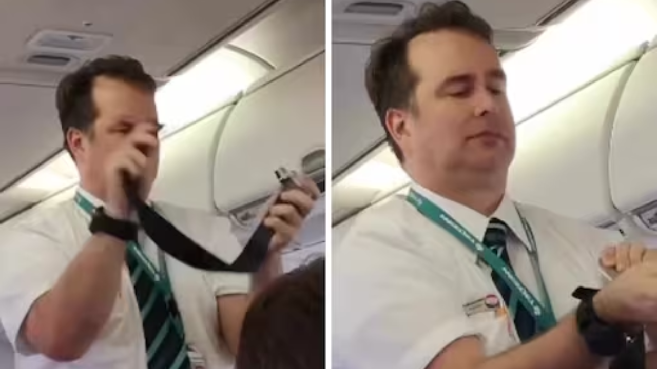 Viral Video: Flight Attendant's Hilarious Safety Demo Leaves Netizens ...