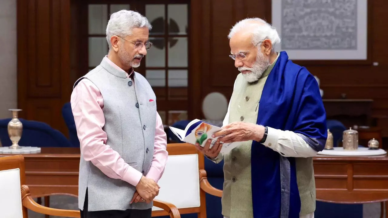 ​Prime Minister Narendra Modi gleans through EAM Jaishankar's latest book -- Why Bharat Matters