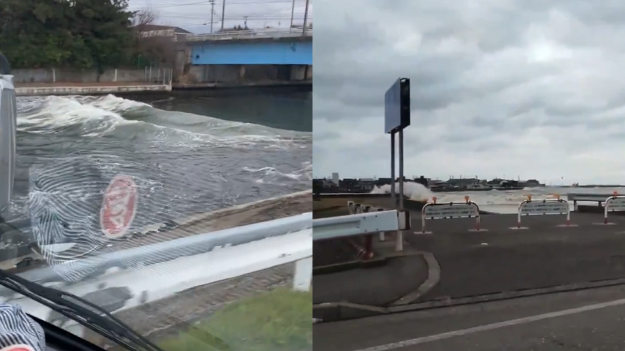 First Tsunami Waves Hit Japan