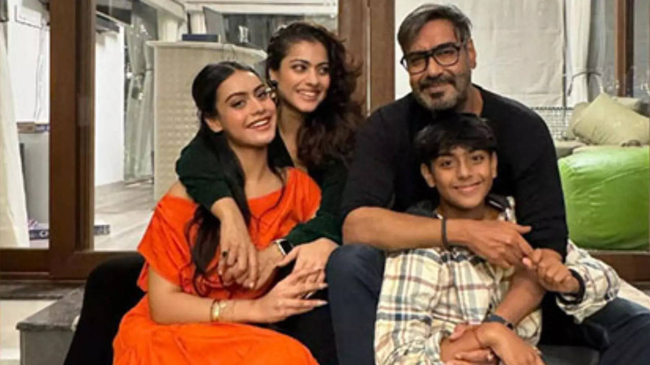 First Post Of 2024! Kajol Welcomes New Year With Wholesome Family Pics Ft. Hubby Ajay Devgn And Kids Nysa, Yug