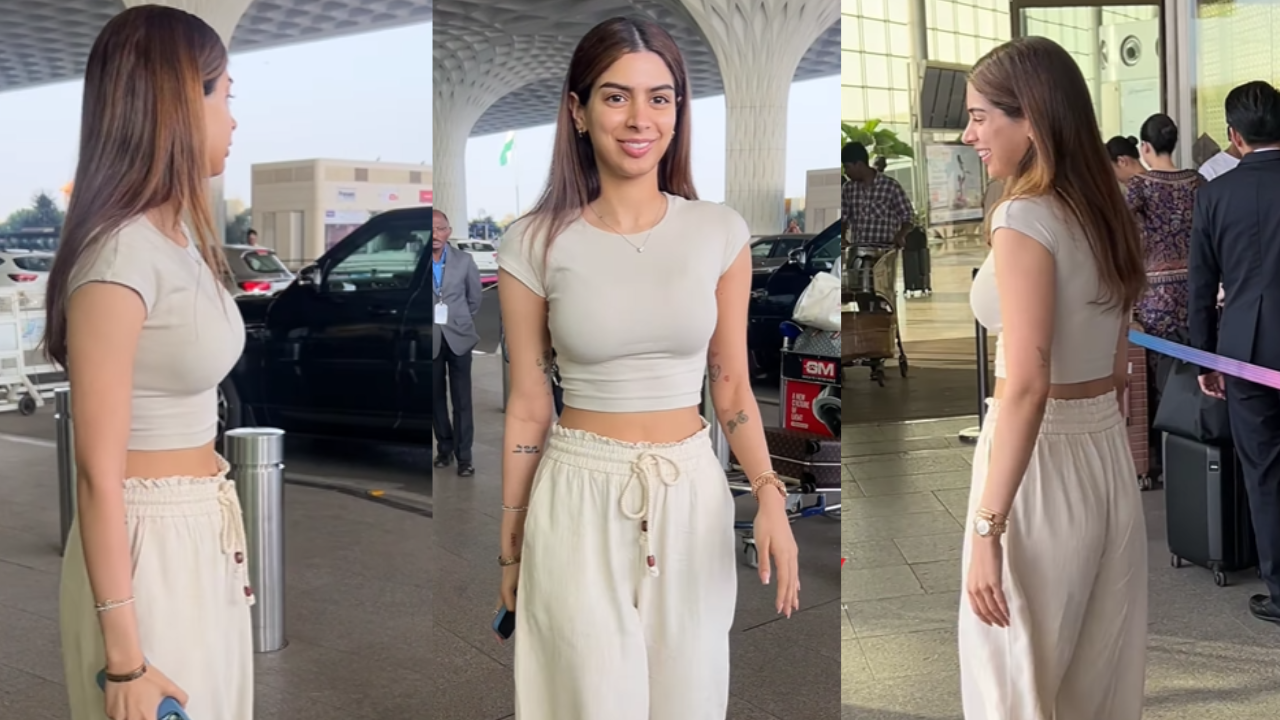 Khusi Kapoor's cosy airport look