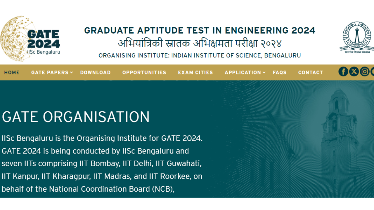 GATE Admit Card: GATE 2024 Admit Card Releasing Tomorrow On Gate2024 ...