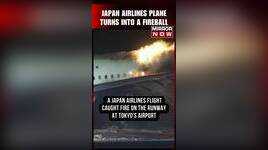 Japan Airlines Plane Turns Into A Fireball