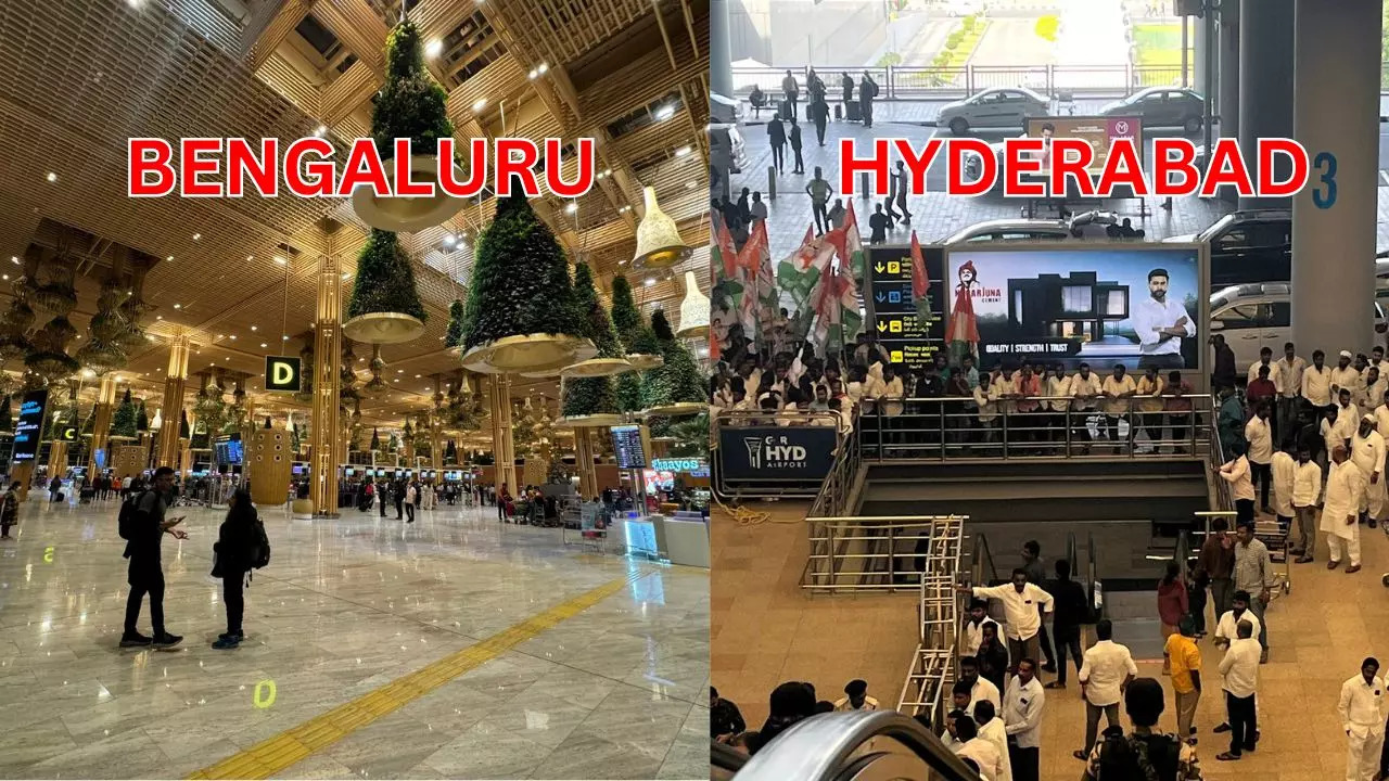 Bangalore and Hyderabad Airport