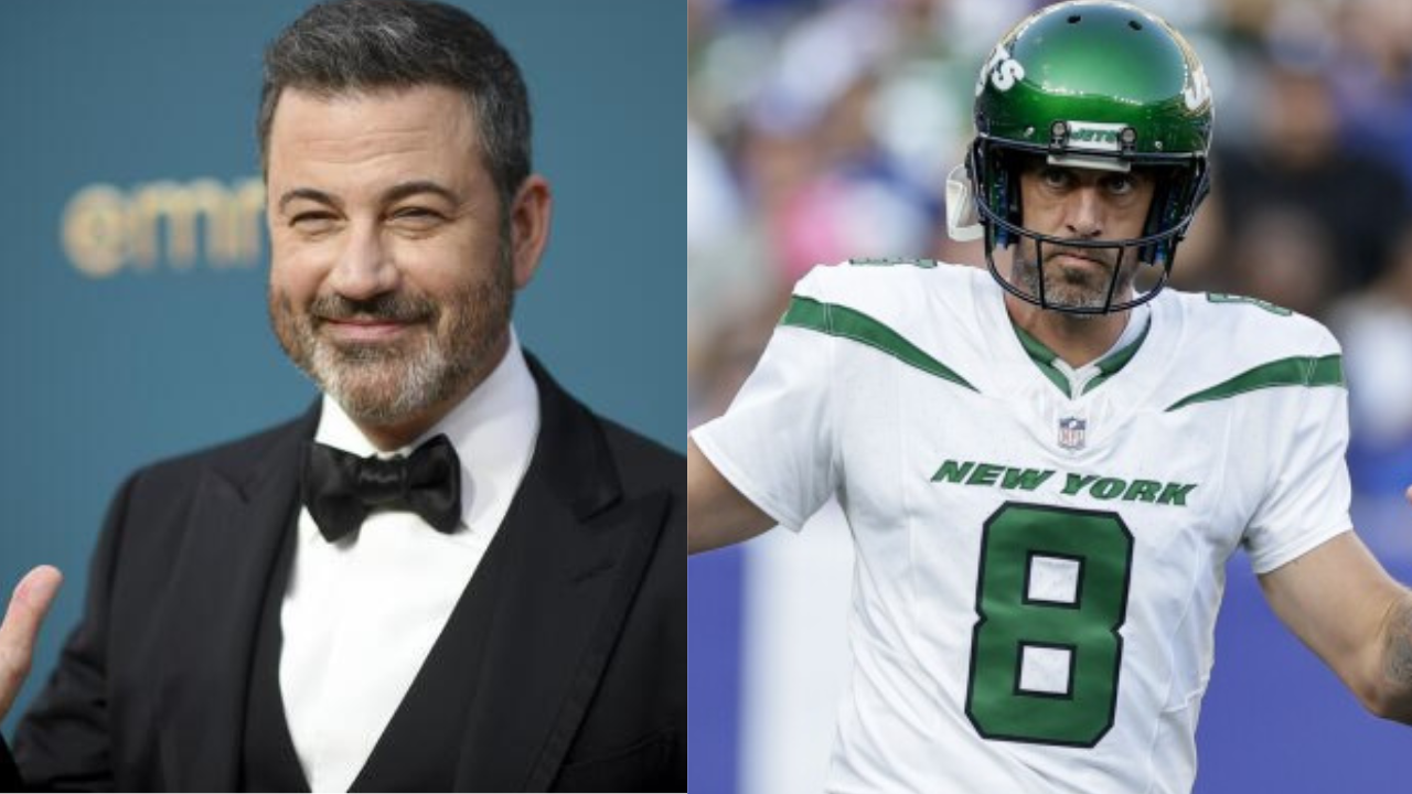 Jimmy Kimmel and Aaron Rodgers