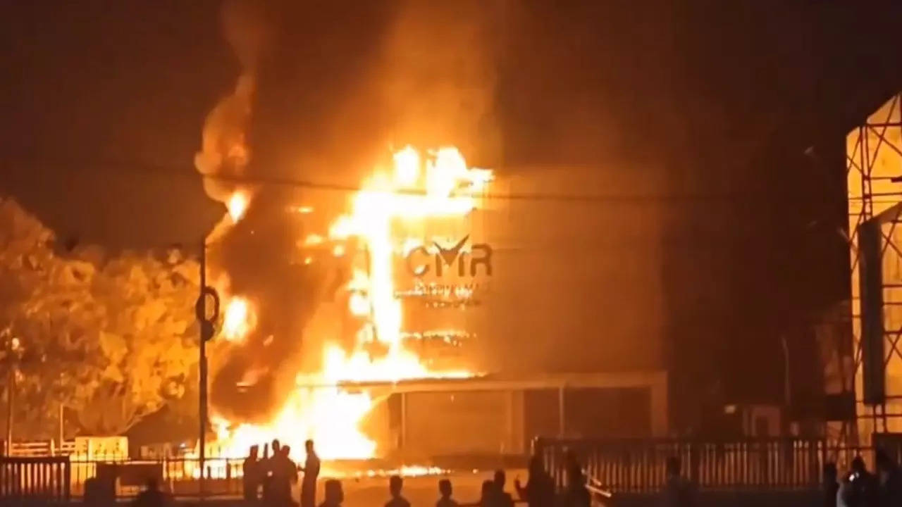 Massive Fire broke out at the CMR shopping mall