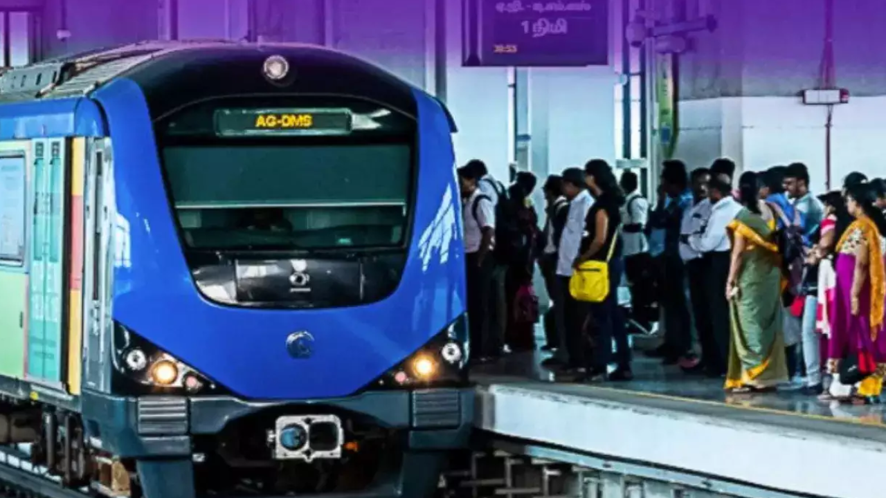 Chennai Metro Rail (Credits:Twitter-@chennaimetrorail)