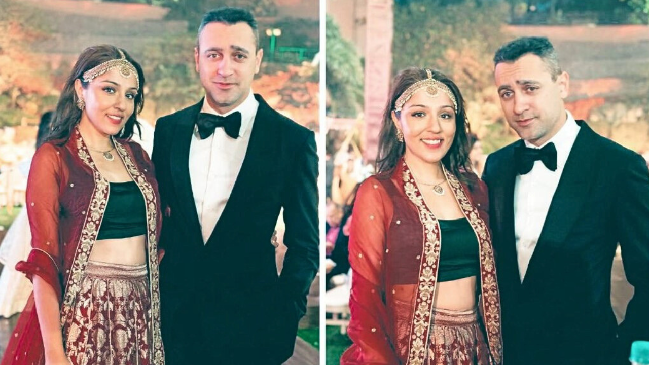 Imran Khan Strikes A Pose With Rumoured GF Lekha Washington At Ira-Nupur Wedding