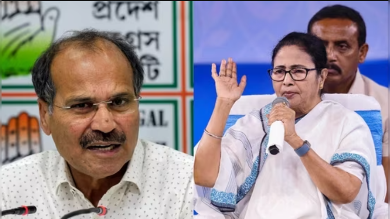 ​Adhir Ranjan Chowdhury (L), Mamata Banerjee (R)