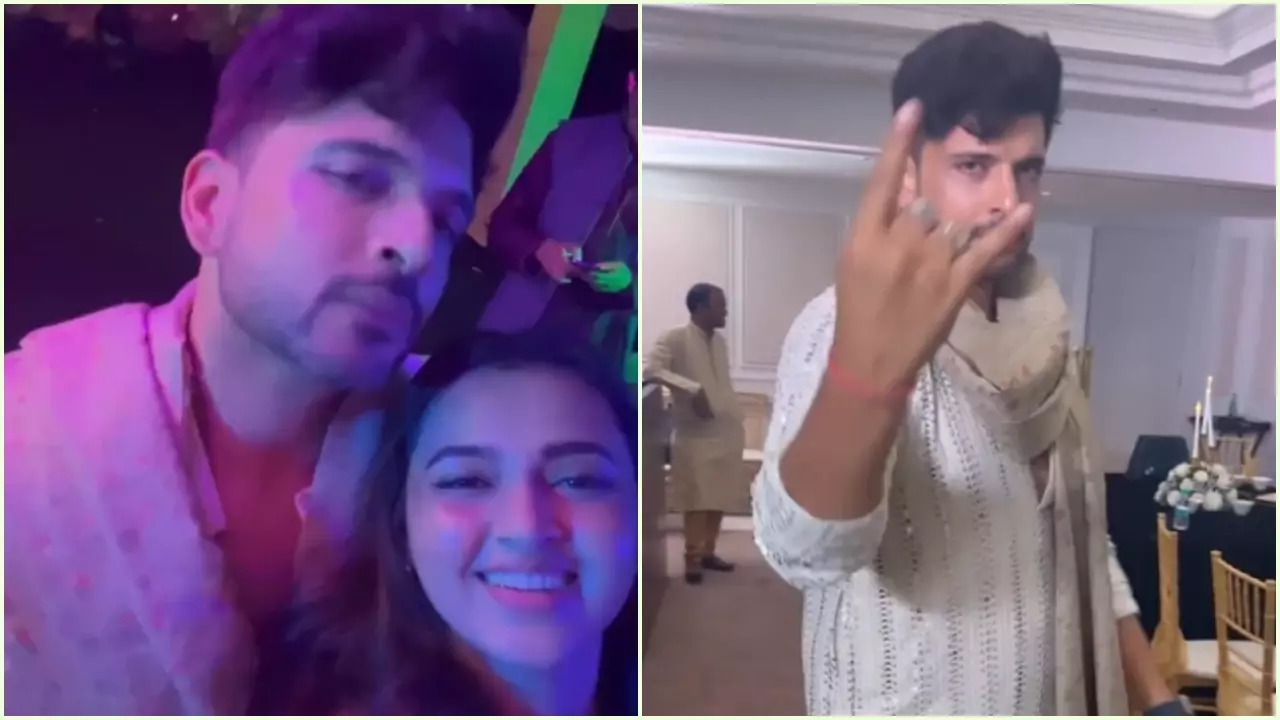 Karan Kundrra-Tejasswi Prakash Get Cosy While Dancing At Friend’s Sangeet In Goa