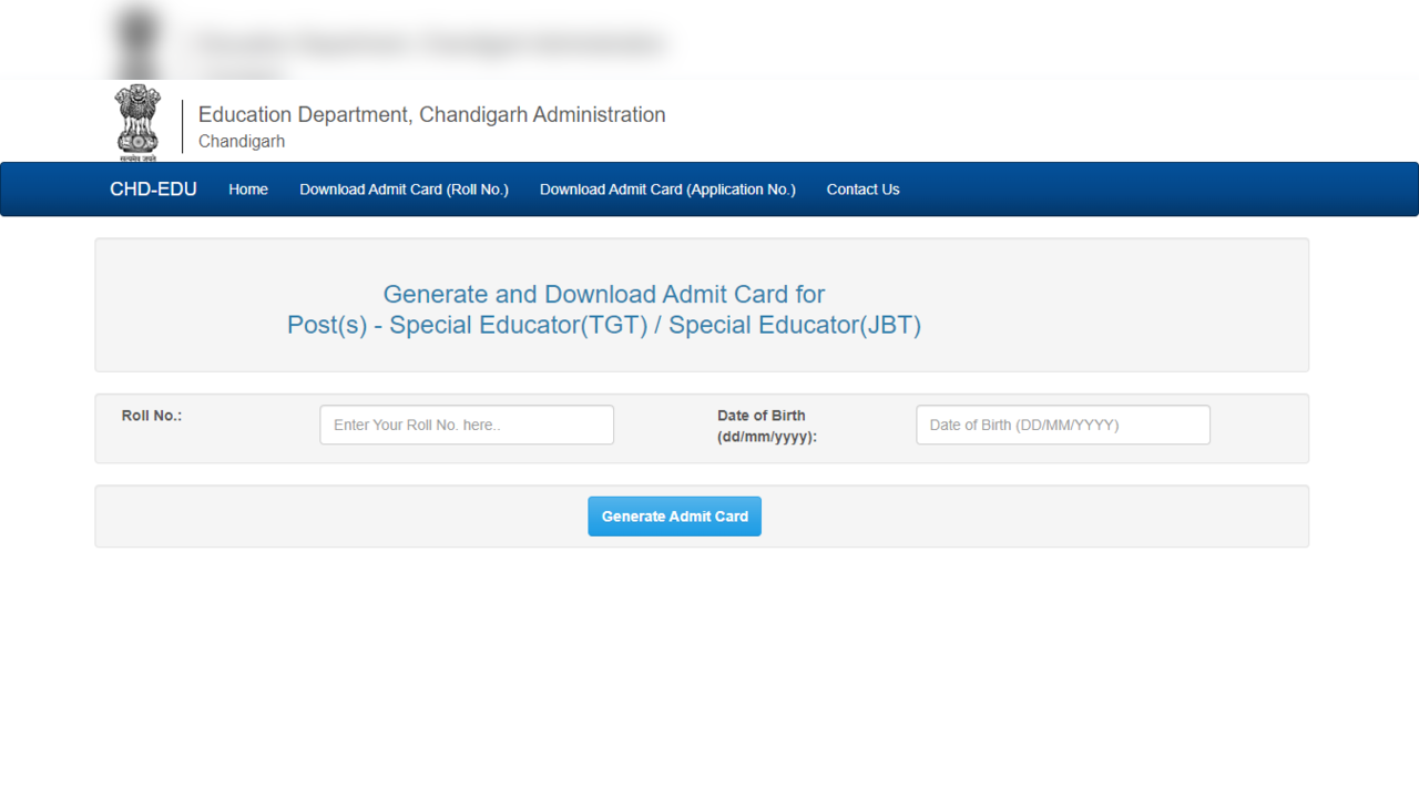 Chandigarh JBT Admit Card 2023 Released on chdeducation.gov.in, Check Exam Date