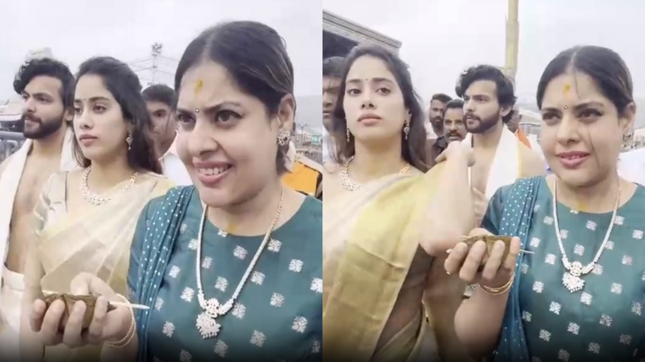 Janhvi Kapoor Offers Prayers At Tirupati Balaji With Rumoured Boyfriend Shikhar Pahariya, Tollywood Star Maheswari