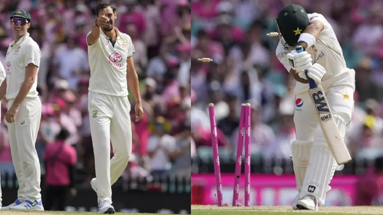 Mitchell Starc Bowls A Classic In-Swinger To Dismiss Abdullah Shafique For 0 In 3rd AUS-PAK Test