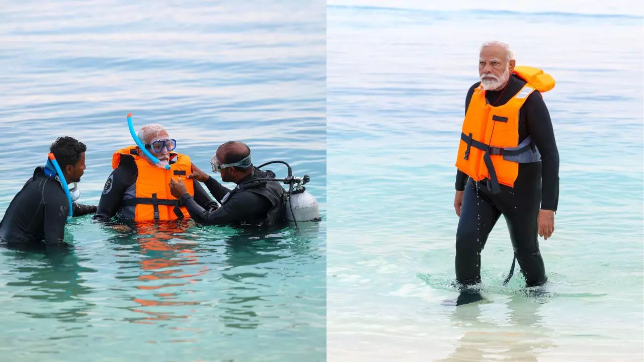 ​When the 73-year-old Prime Minister of the world's largest democracy took a dip in the Arabian Sea, geopolitics moved a little.